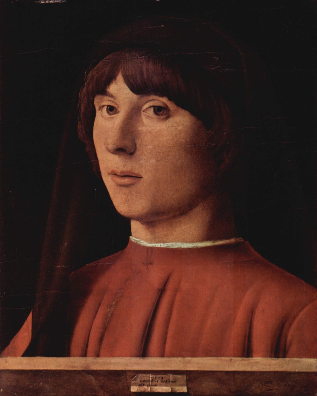 Tyska: Porträtt av en ung man av Antonello da Messina
