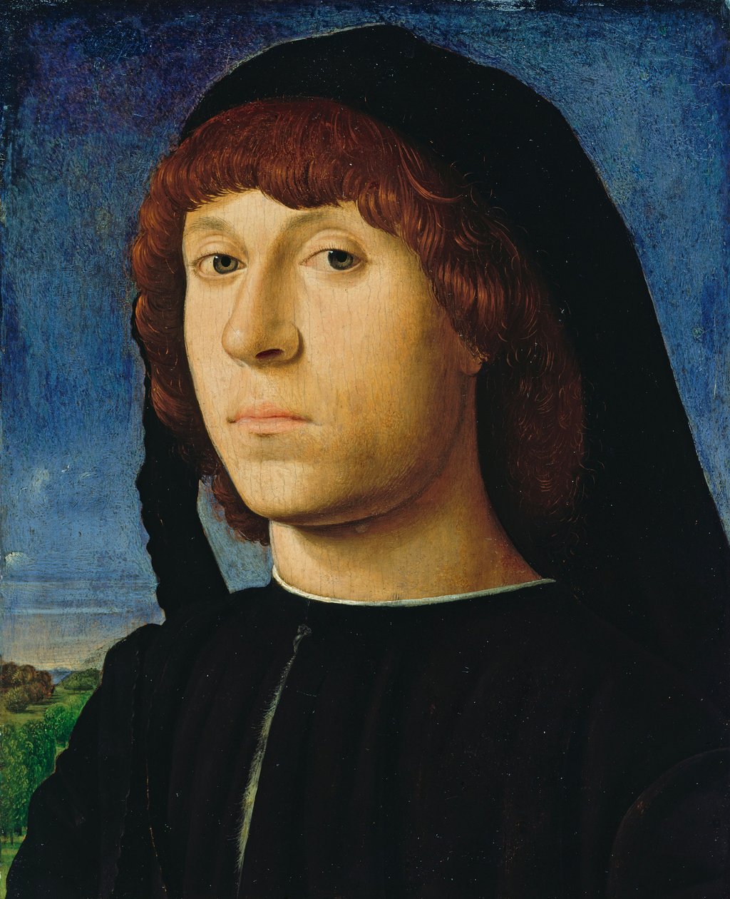 Tyska: Bildnis eines jungen Mannes Porträtt av en ung man av Antonello da Messina