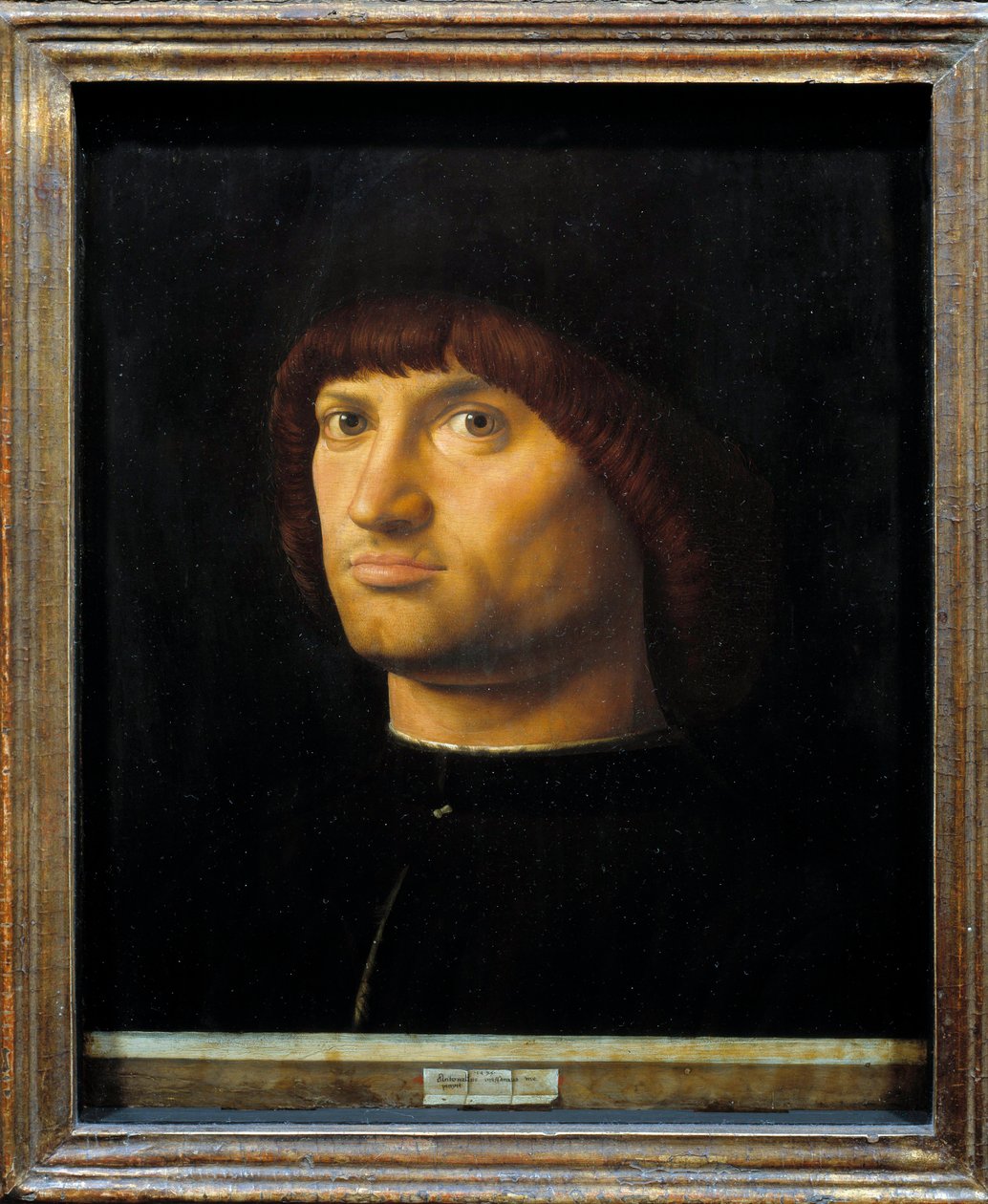 Porträtt av en man som kallas Condottiere”””” Målning av Antonello da Messina av Antonello da Messina