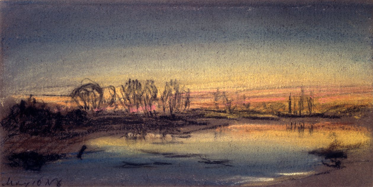 Solnedgång, maj 1884 av Frederick (attr. to) Barnard