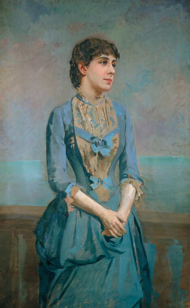 Portrait of Lluïsa Dulce i Tresserra, Marquise of Castellflorite av Antoni Caba