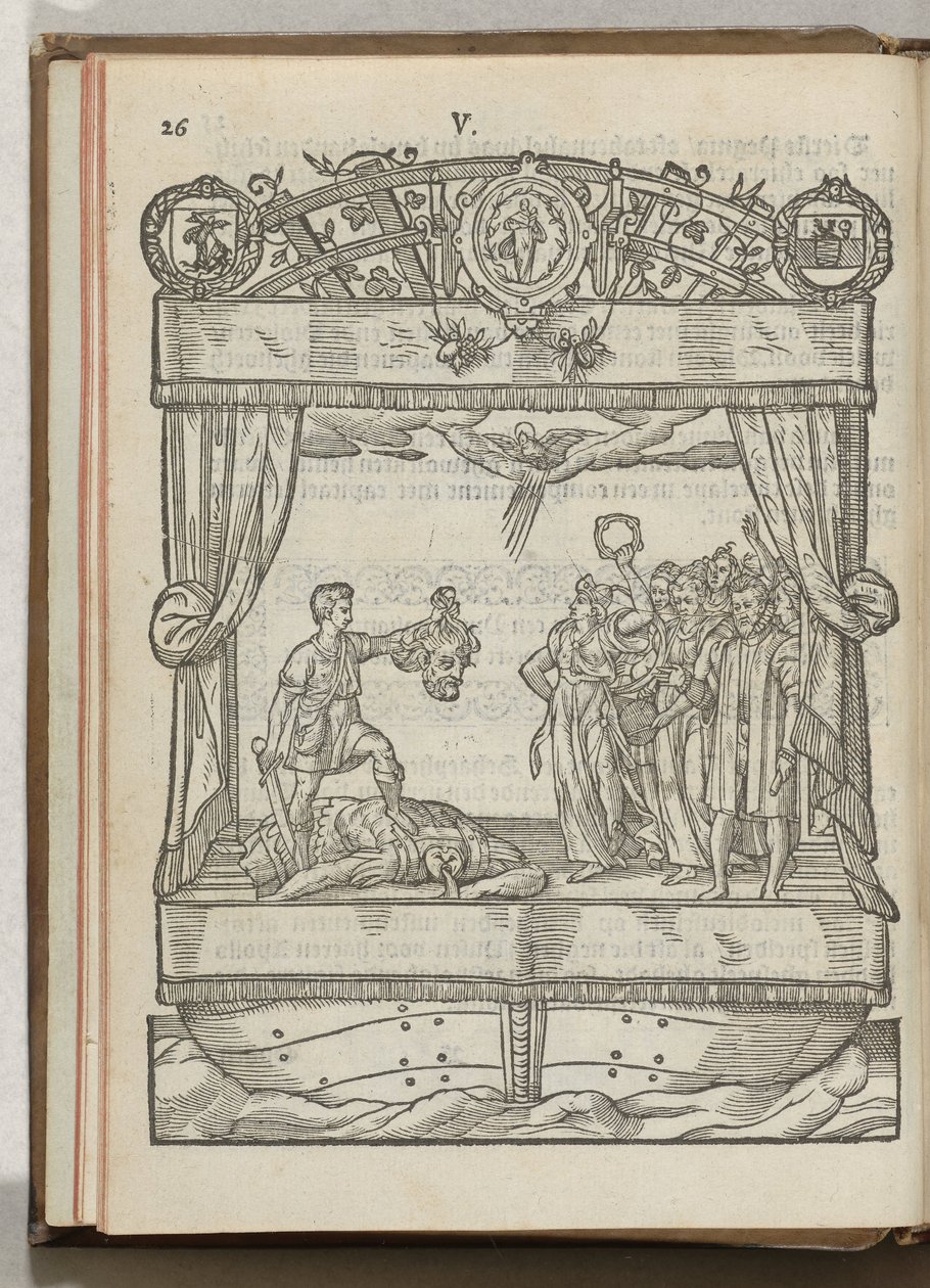 Skildringen av Mariakransken: David med Goliats huvud, 1577 av Antoni van Leest