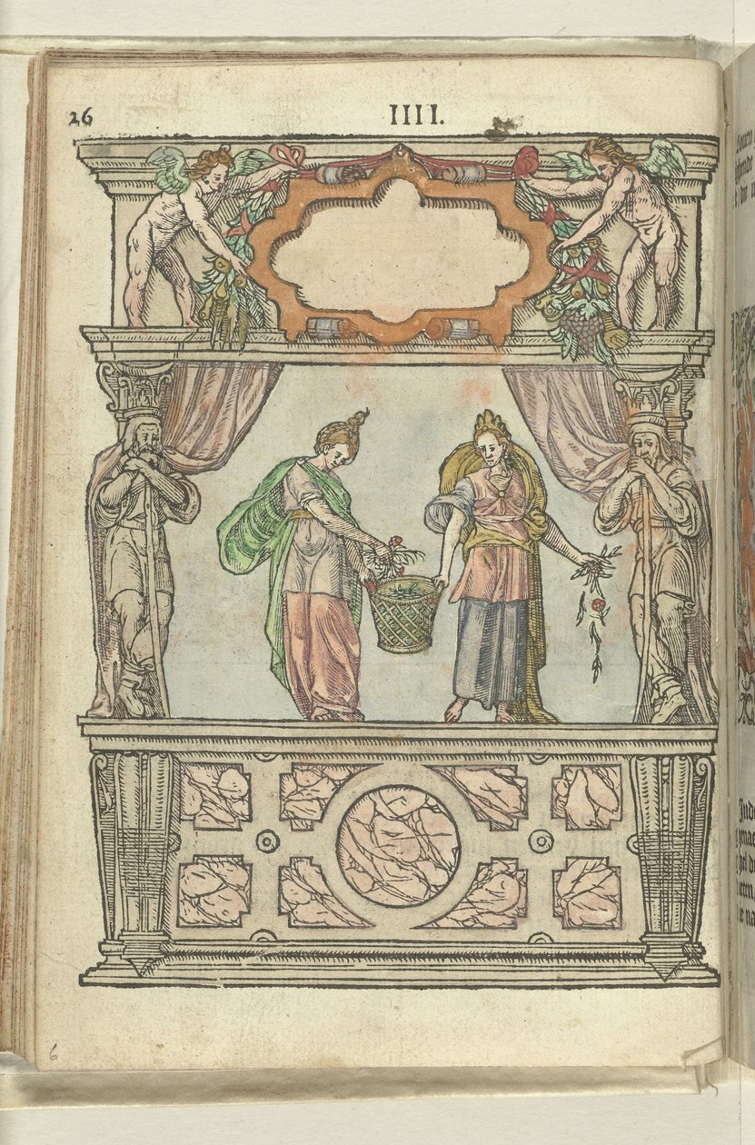 Scen med Hebe och Voluptas, 1578 av Antoni van Leest