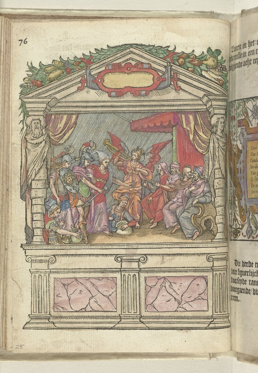 Scen med allegorisk representation på Grote Markt, 1578 av Antoni van Leest