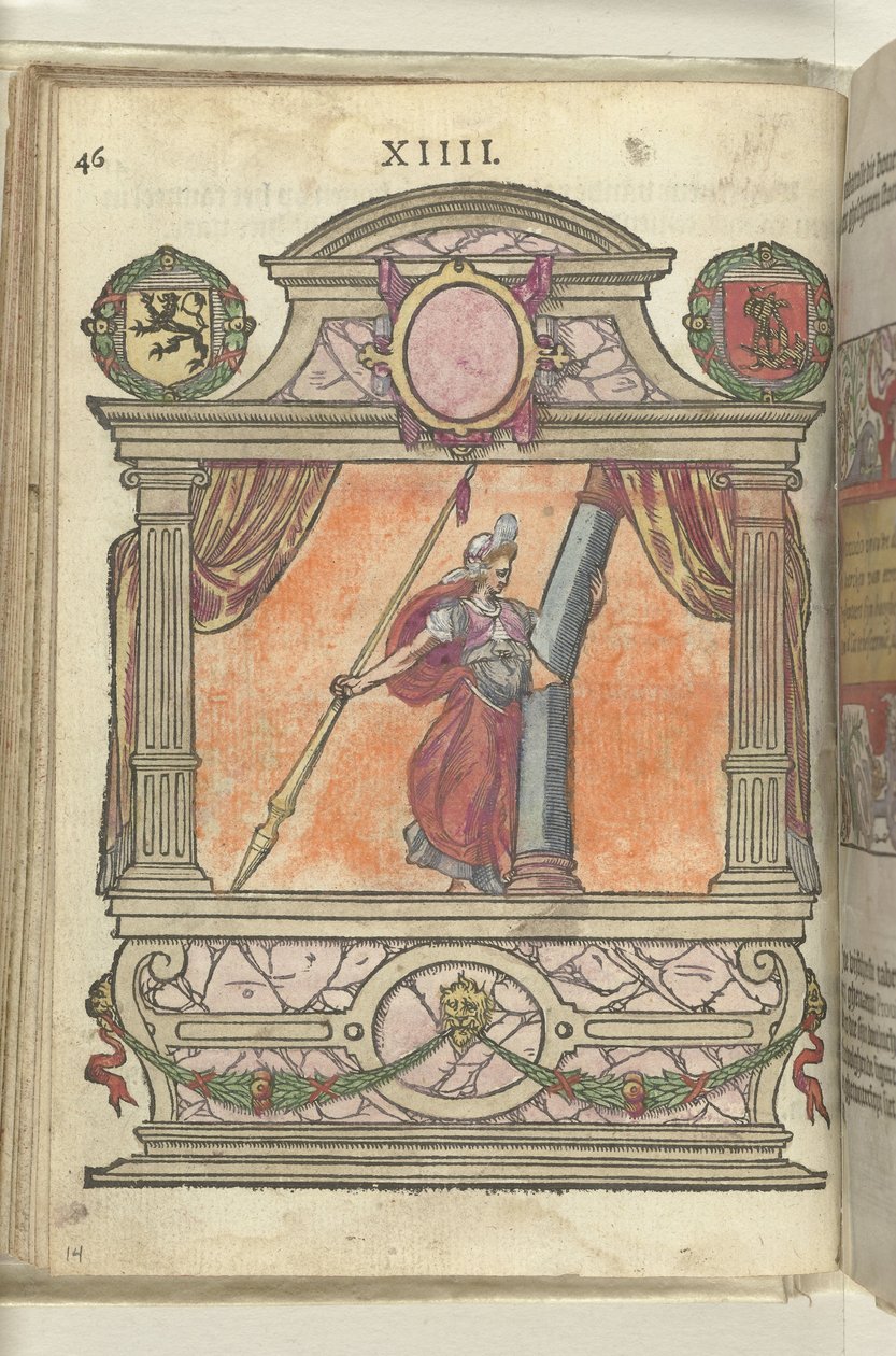 フォースの擬人化（フォルティトゥード）のあるシーン、1578年スウェーデン語 av Antoni van Leest
