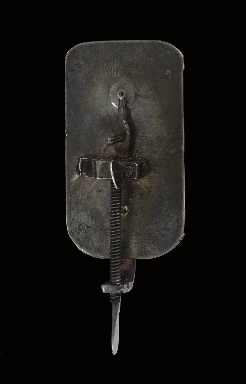 Mikroskop, ca 1690 (silver & glas) (se även 1121456-9) av Antoni van Leeuwenhoek