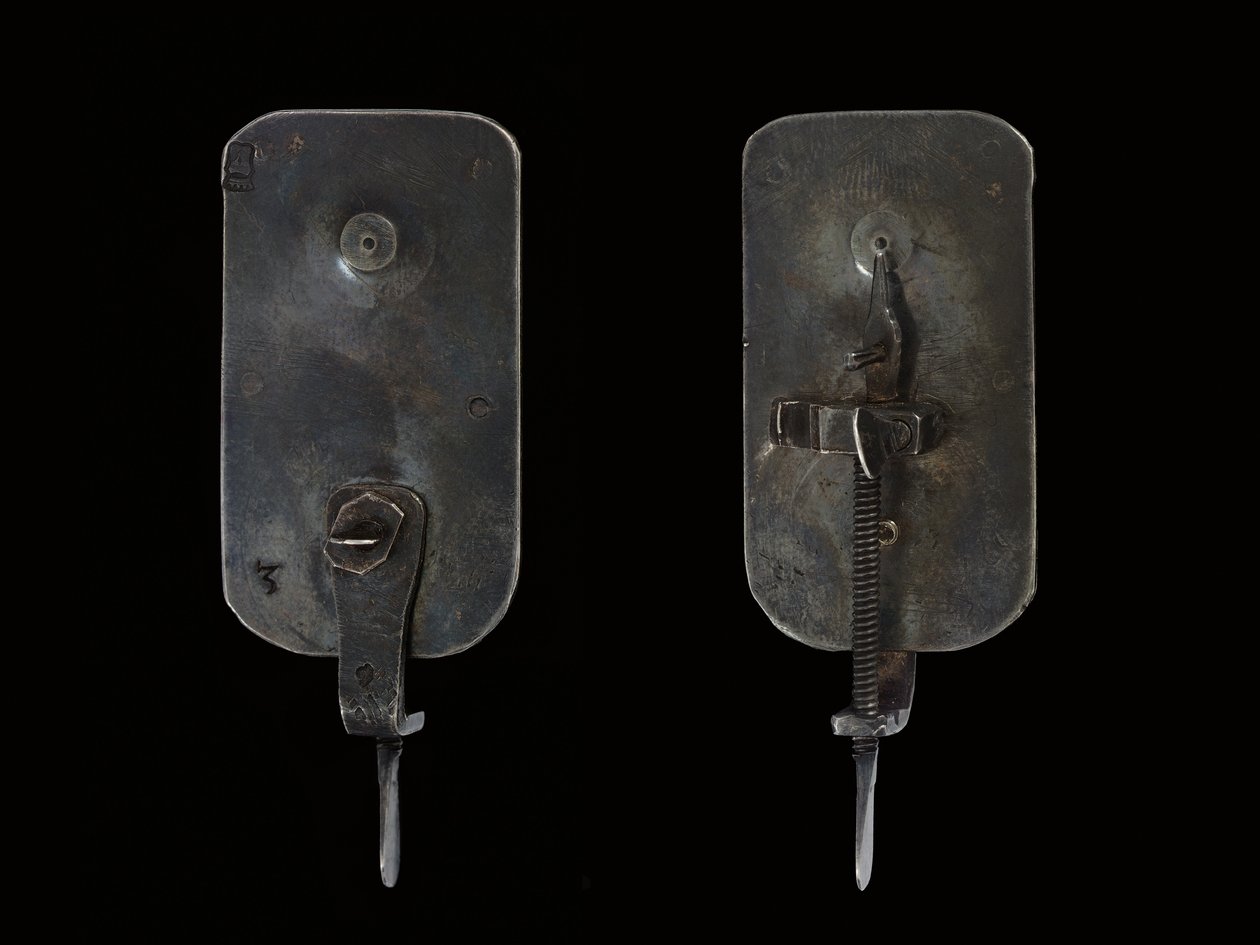 Mikroskop, ca 1690 (silver & glas) (se även 1121457-60) av Antoni van Leeuwenhoek