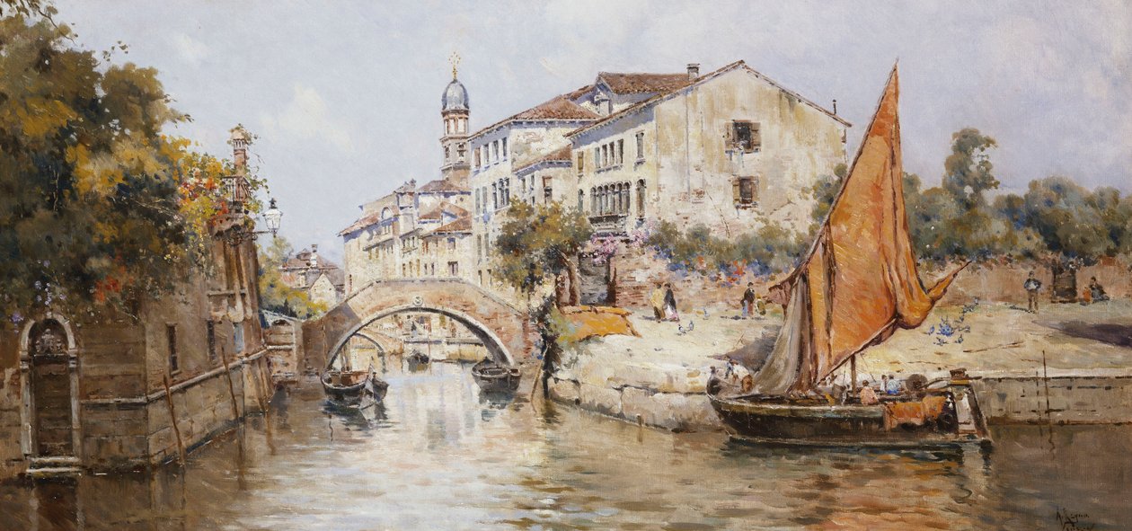 En venetiansk bakvatten av Antonia Maria de Reyna Manescau