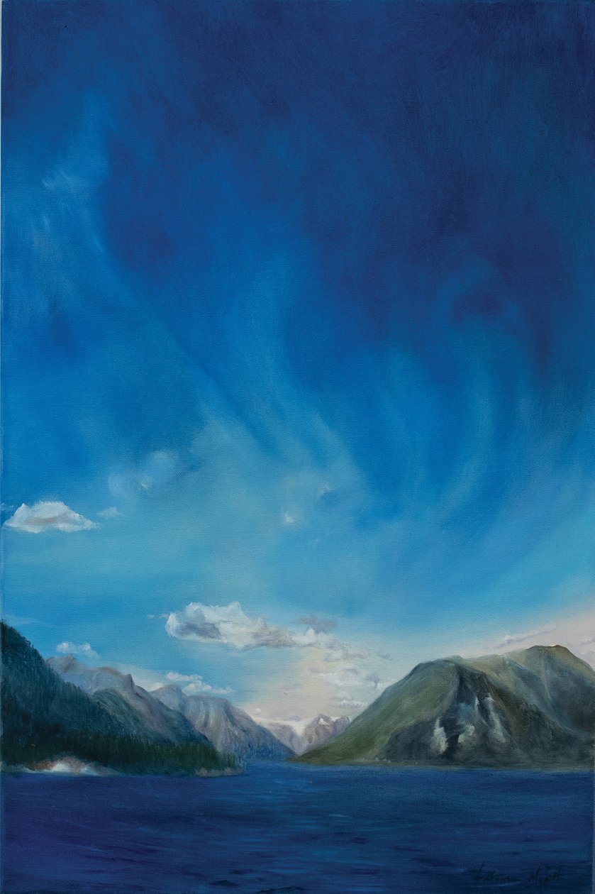 Norges fjordar, 2011 (olja på duk) av Antonia Myatt