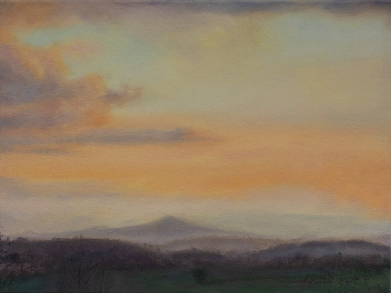Welsh Mountains, 2022 (olja på duk) av Antonia Myatt