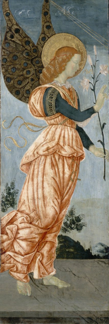 Bebådelsens ängel, ca 1500 (tempera på poppelträ) av Antoniazzo Romano