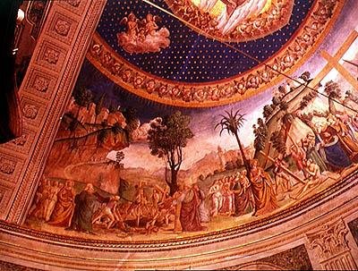 Upptäckten av korset. S:ta Helena gräver fram korset och återupplivar en död man av Antoniazzo Romano
