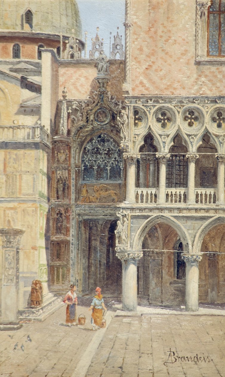 Ducal Palace Door, Venedig, Italien, ca 1895-1920 av Antonietta Brandeis