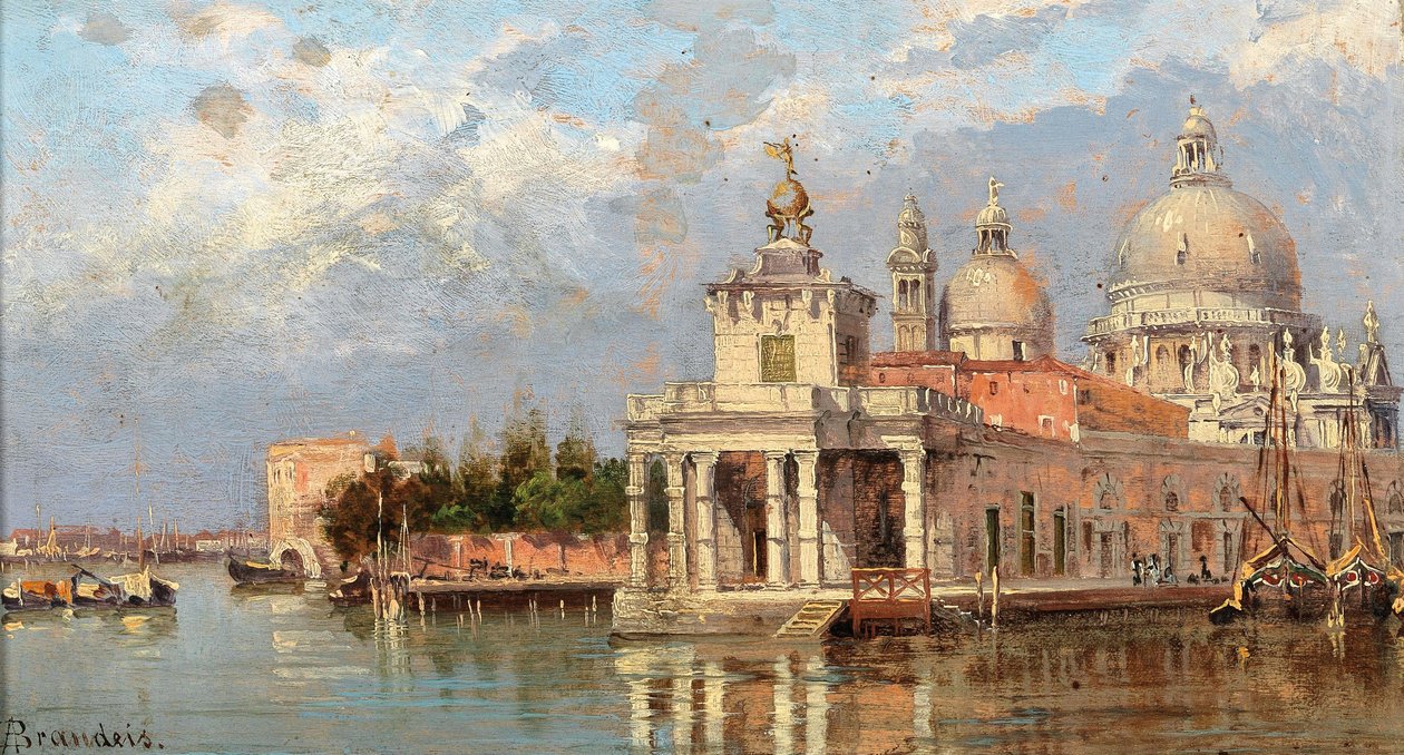 Antonietta Brandeis Dogana och Santa Maria della Salute av Antonietta Brandeis