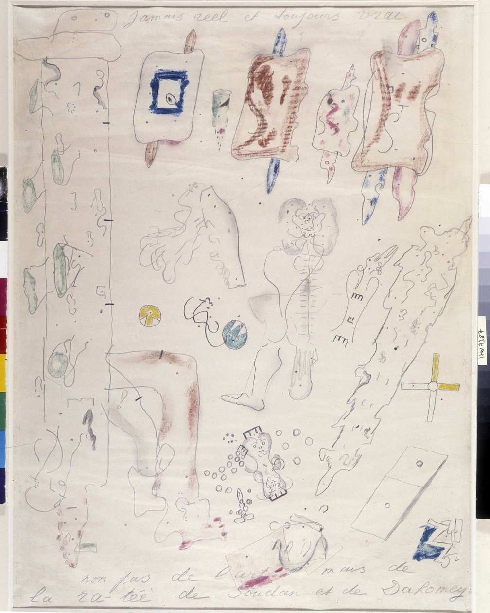 Aldrig verklig och alltid sann - januari 1945 (dessin) av Antonin Artaud