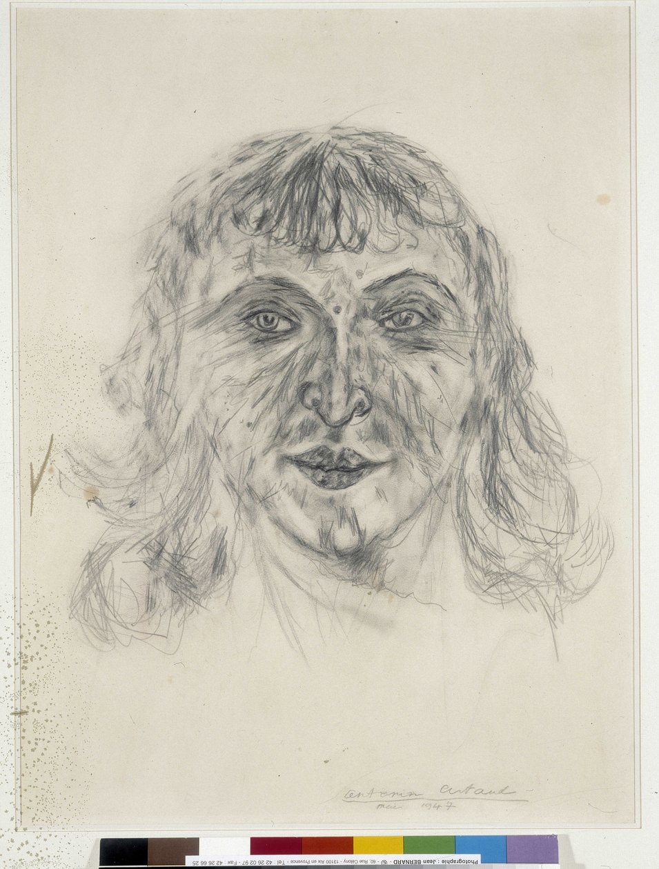 Porträtt av Mania Oifer - maj 1947 (dessin) av Antonin Artaud