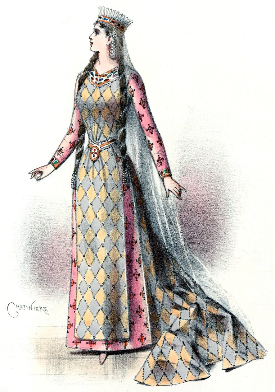 Massenet - Esclarmonde - Sibyl Sanderson, rollen som Esclarmonde, akt 1, scen 2 - Antonin-Marie Chatinière, 1889 av Antonin Marie Chatiniere
