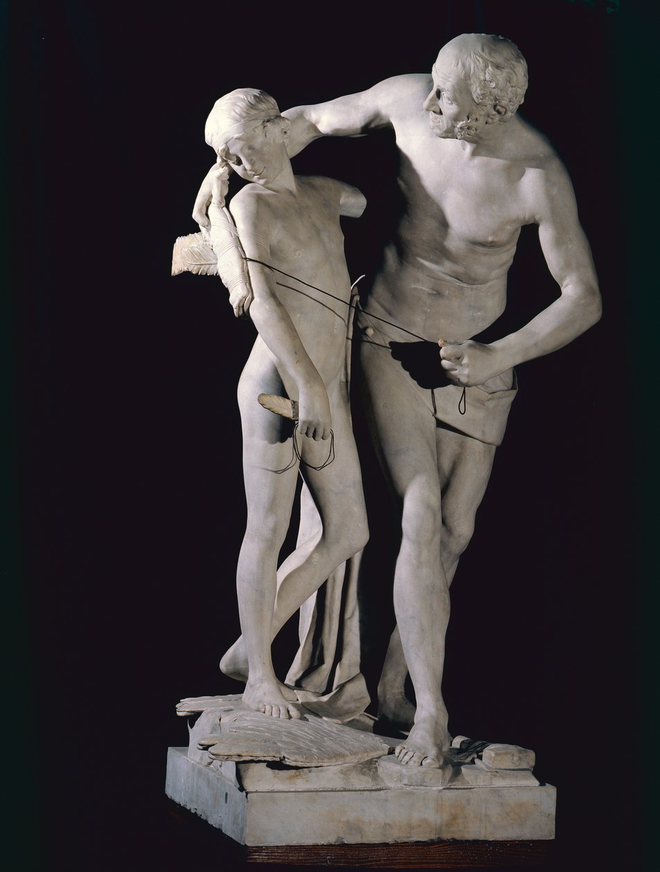 Daedalus och Ikaros (marmor) av Antonio Canova