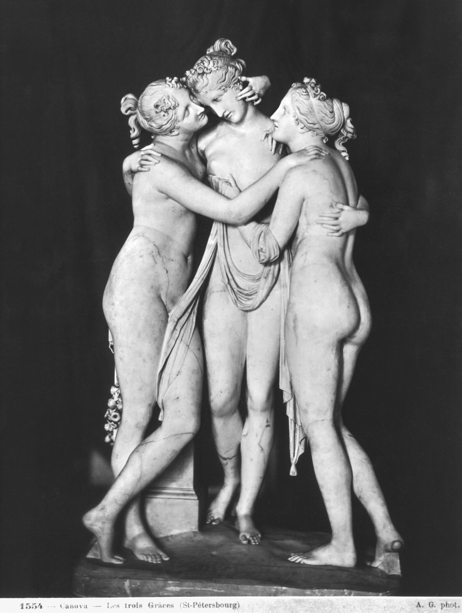 Tre gracer, 1812-16 (marmor) (se även 266965 och 266966) av Antonio Canova