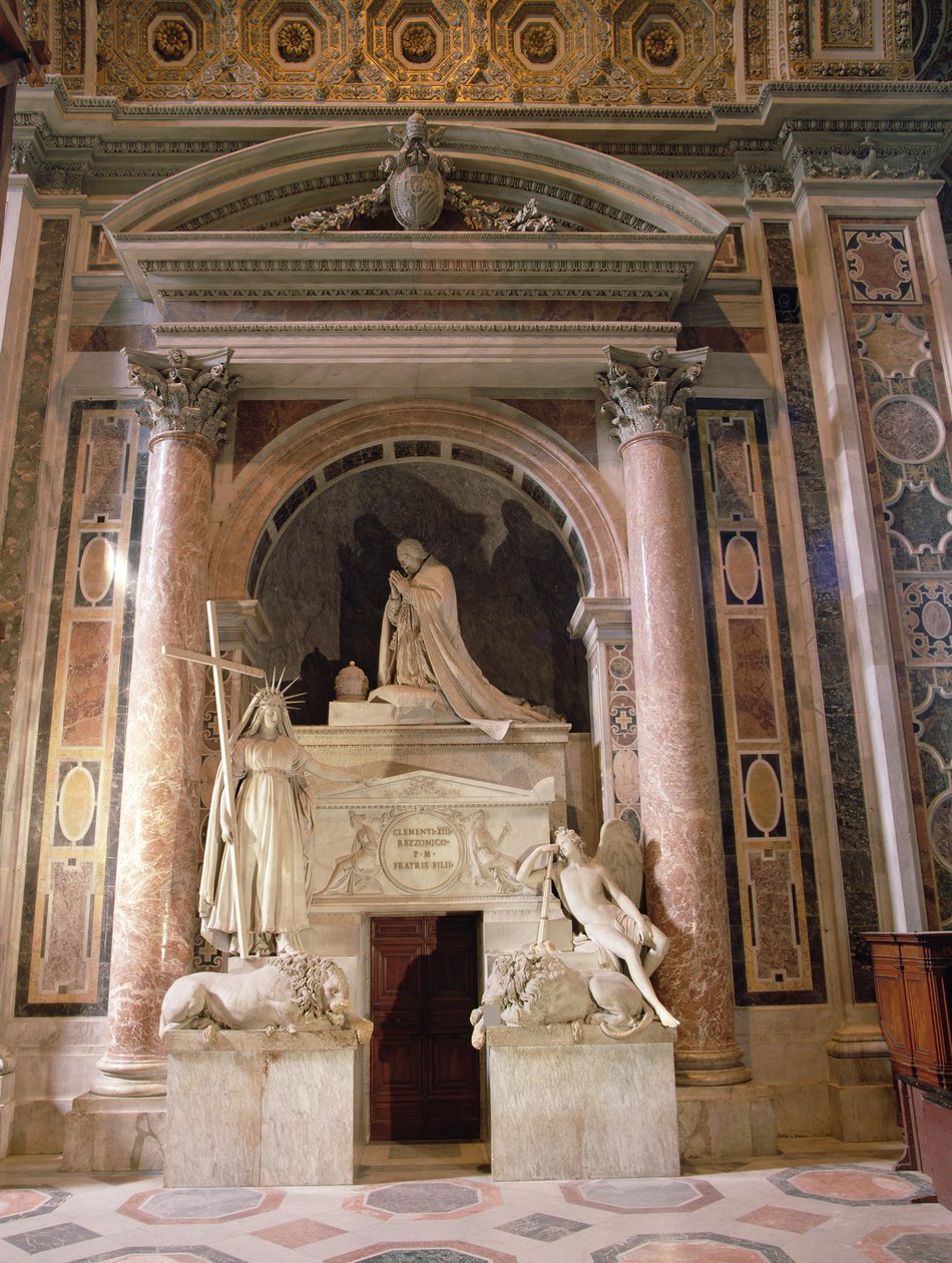 Påven Clemens XIII:s grav (1693-1769), 1783-92 (marmor) av Antonio Canova