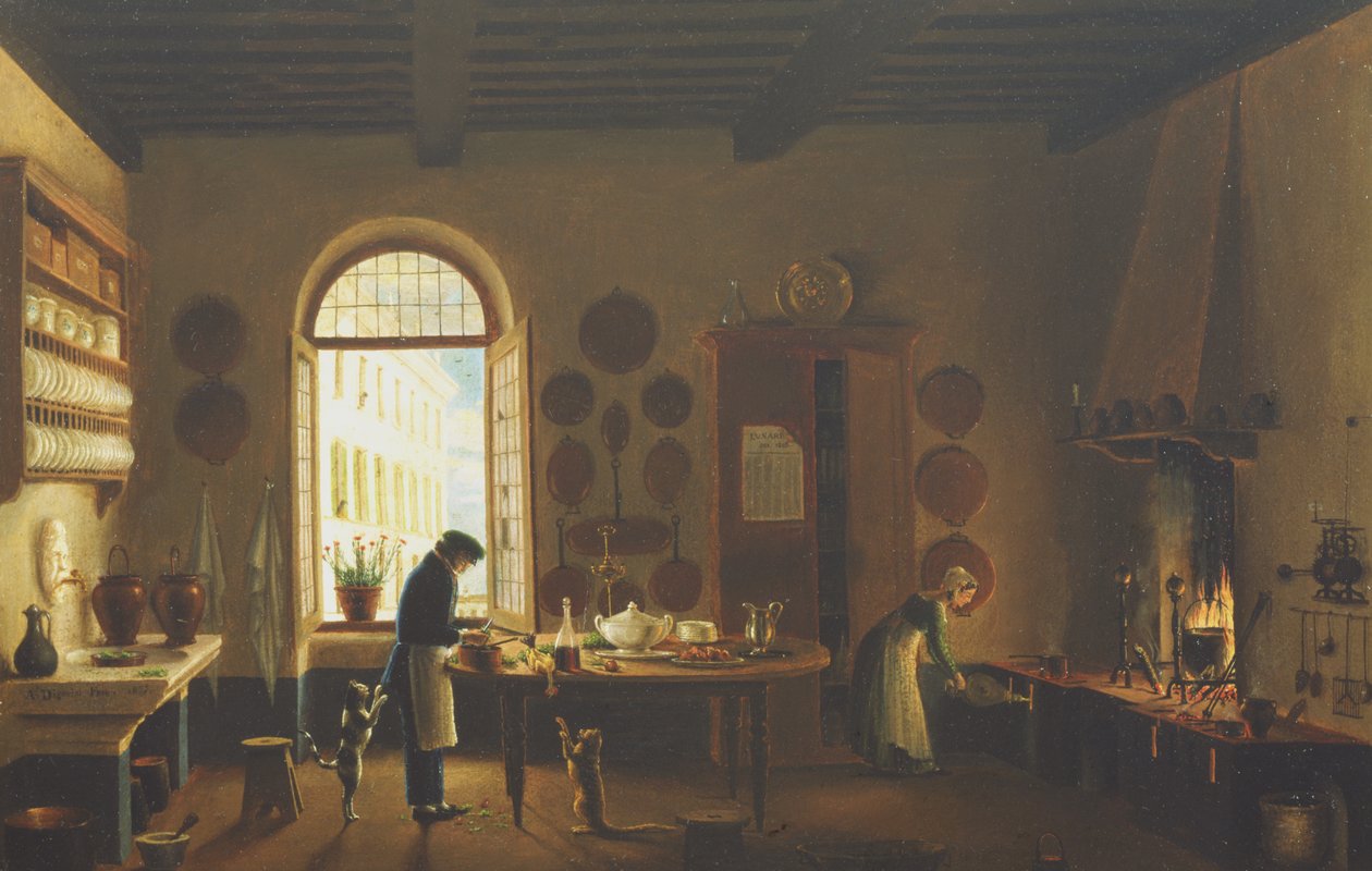 Köket i Palazzo Mozzi, Florens av Antonio Digerini