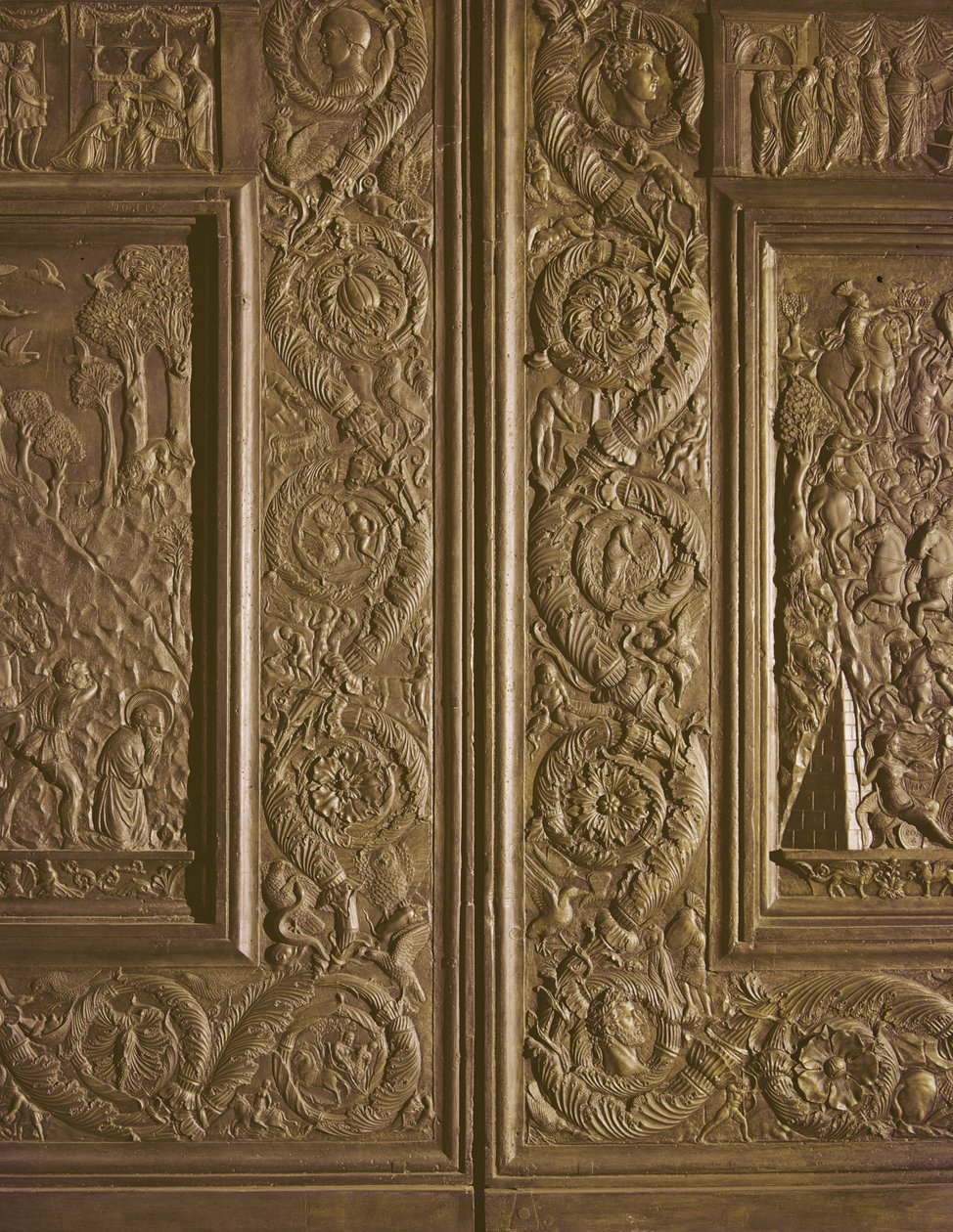Detalj från basilikans centrala dörr, dekorerad 1439-45 (brons) (se även 247330-247337) av Antonio Filarete