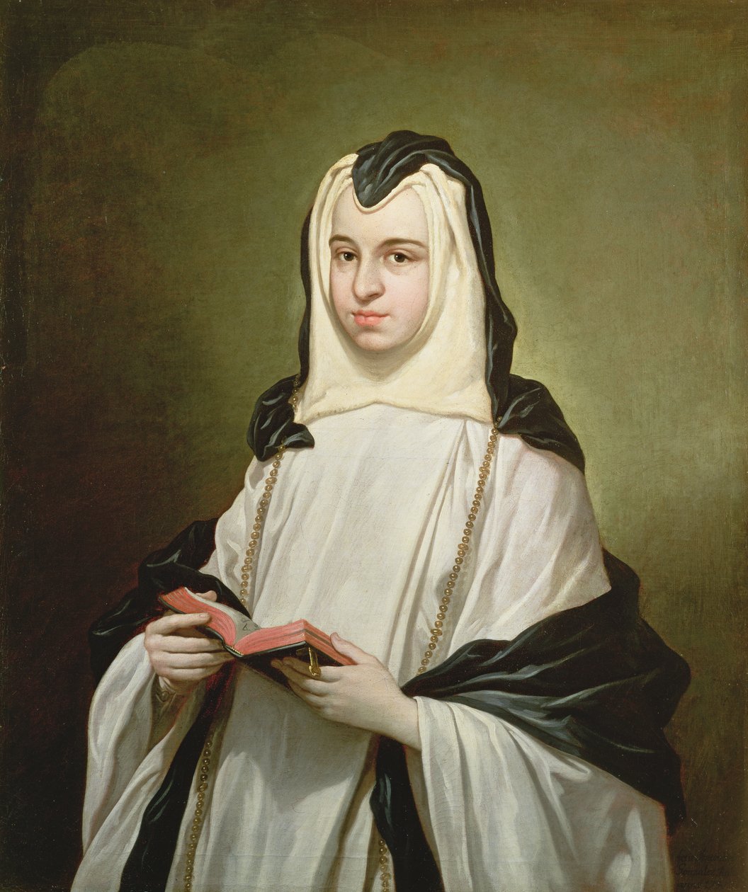 Porträtt av en nunna, 1750 av Antonio Gonzalez Ruiz