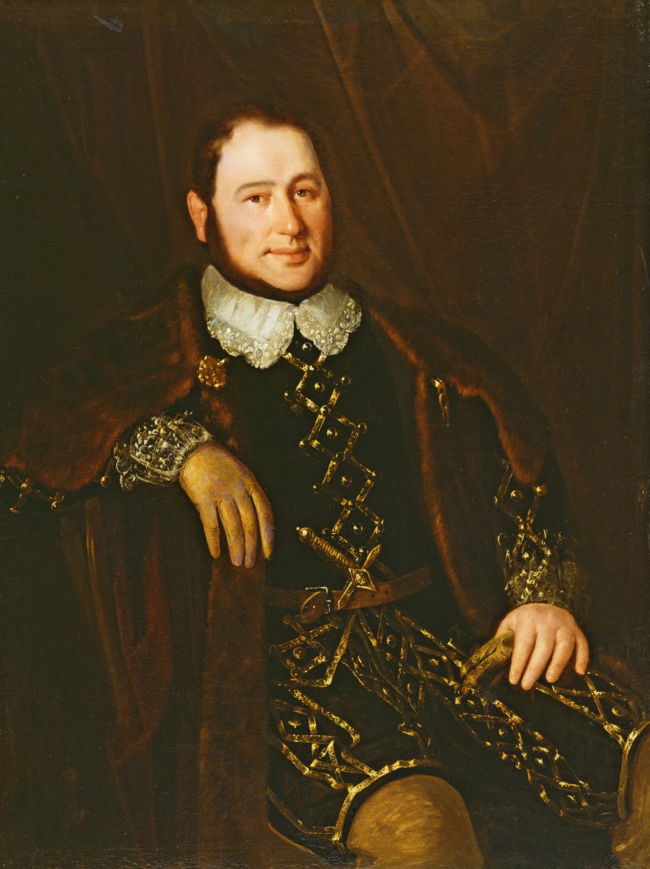 Porträtt av sångaren Ronconi, ca 1842 av Antonio María Esquivel