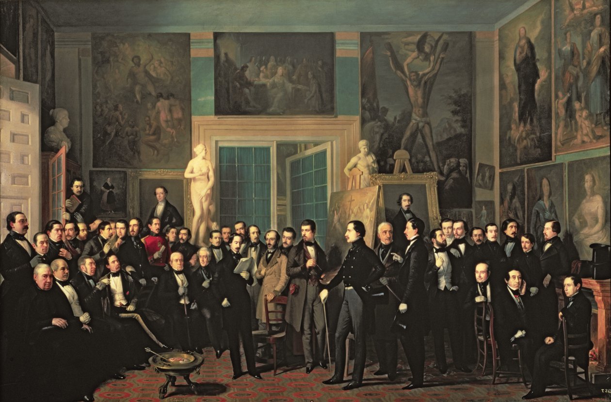 Poeternas samling, 1846 av Antonio María Esquivel