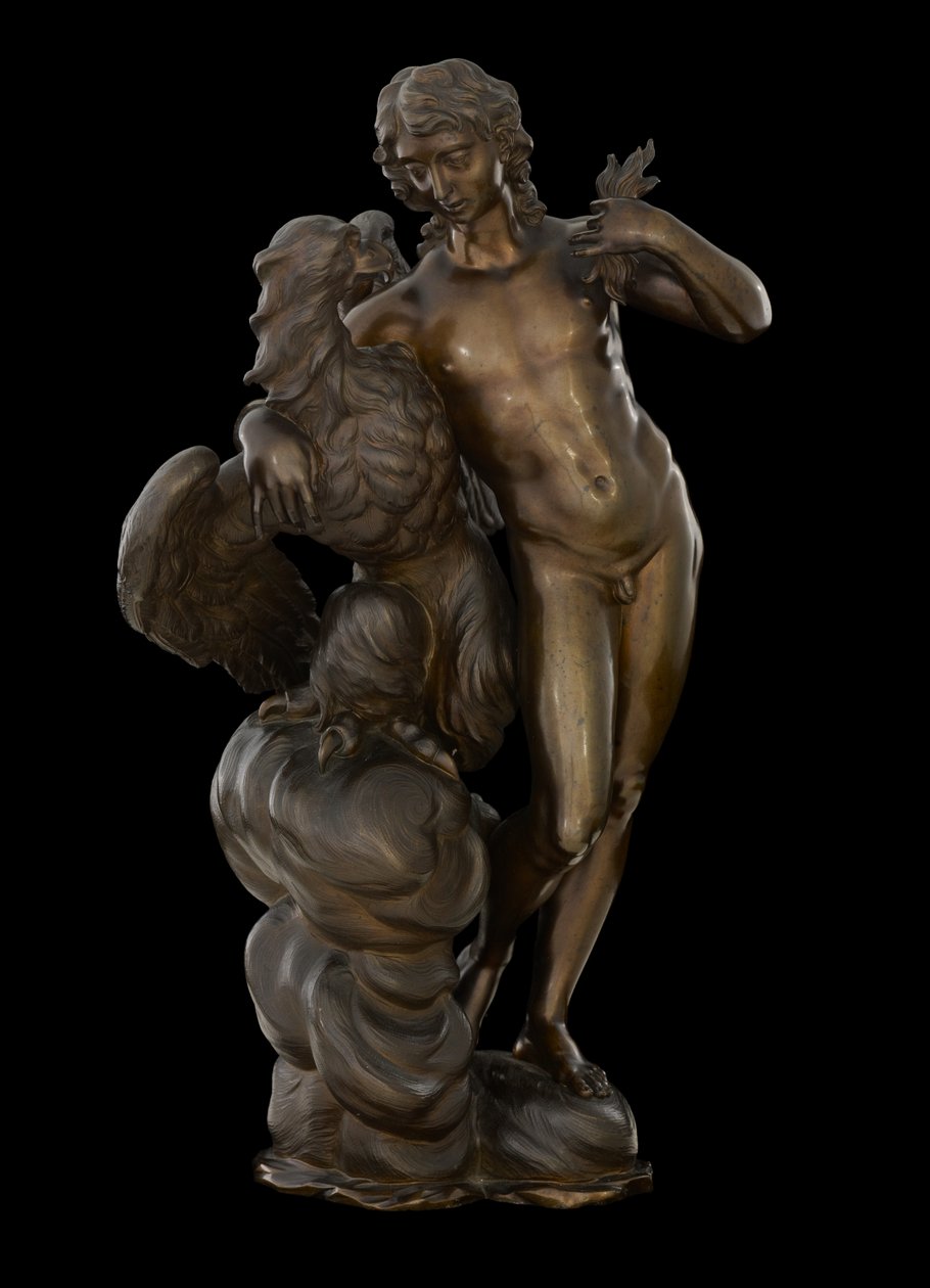 Ganymedes och örnen, ca 1710 (brons) av Antonio Montauti