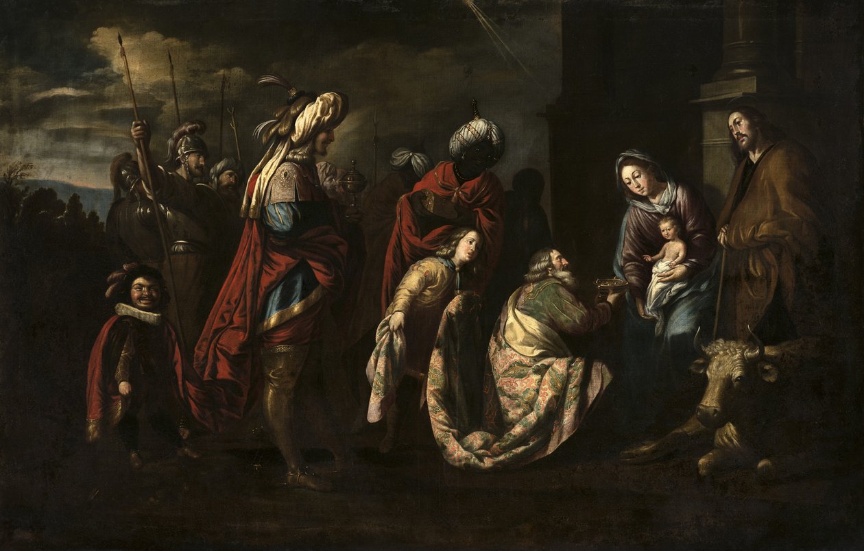 Adoración de los Reyes Magos av Antonio Palomino