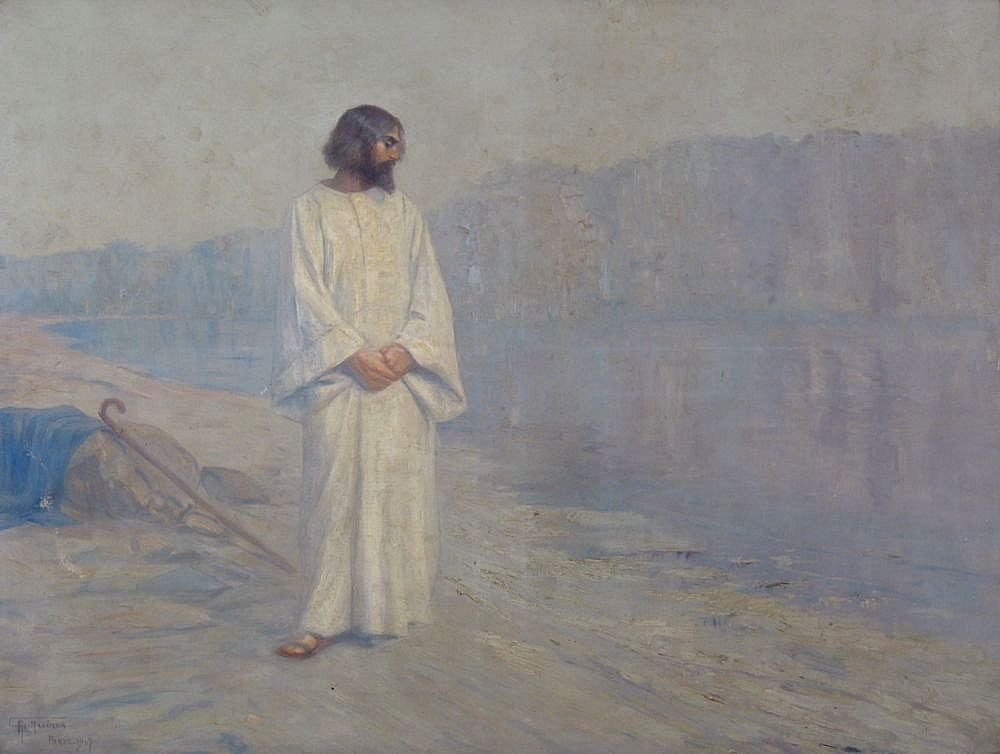  Christ near GolgothanPortugues: Jesus Cristo a Beira do Golgotan av Antonio Parreiras