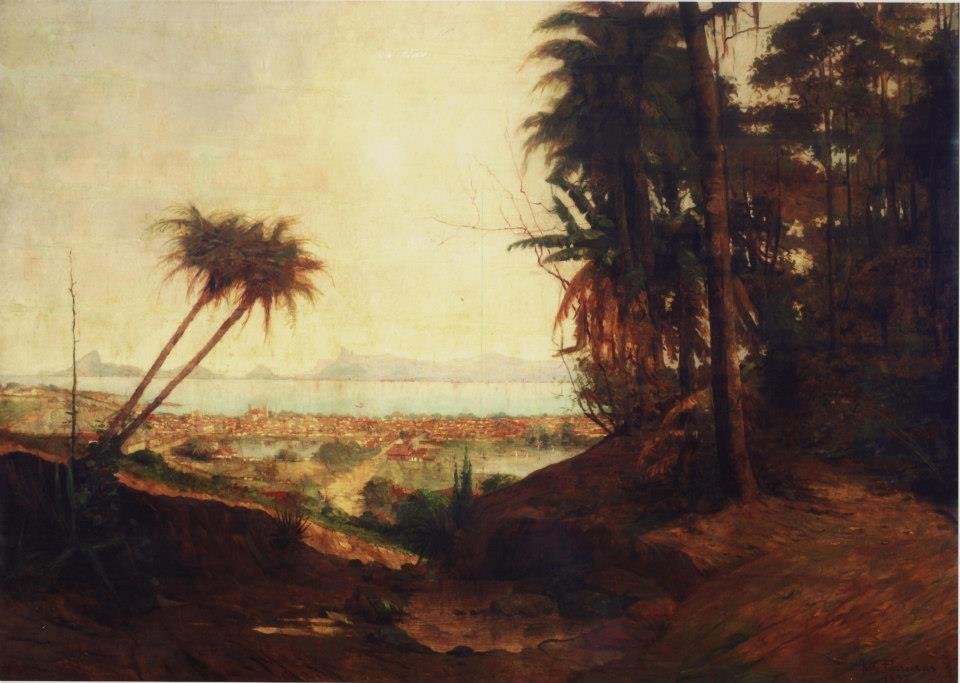  Panorama de Niteroin av Antonio Parreiras
