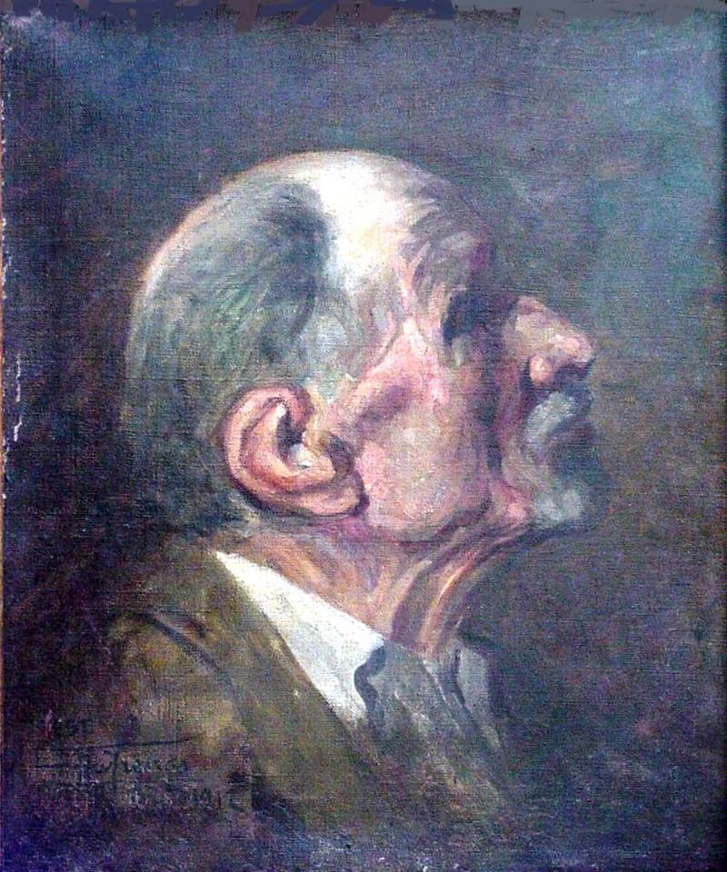 Bust of a man - Head of an old man Paris, France av Antonio Parreiras
