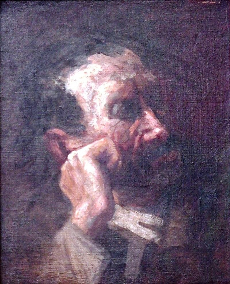 Head of a man av Antonio Parreiras