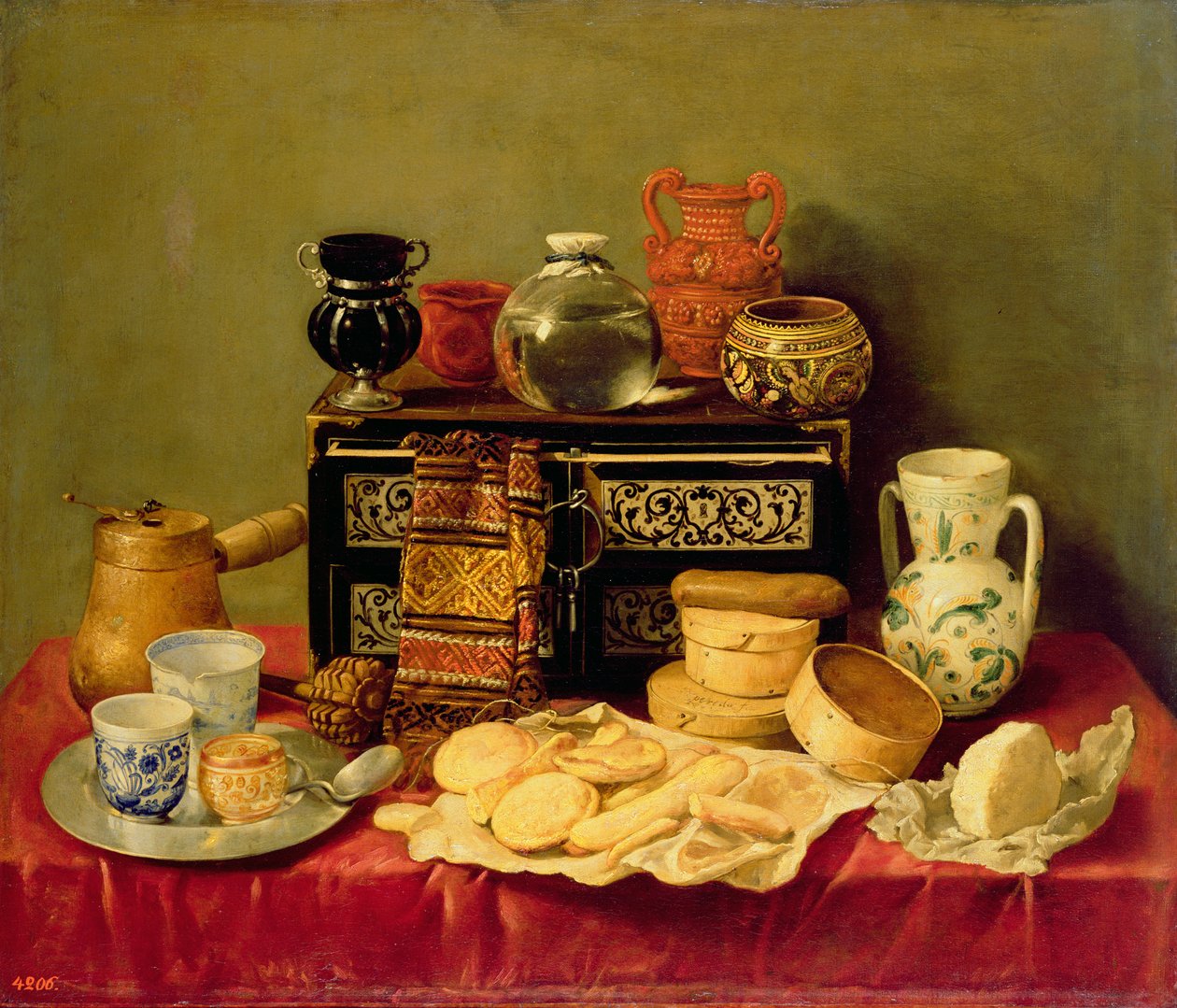 Stilleben med en ebenholtskista, 1652 av Antonio Pereda y Salgado