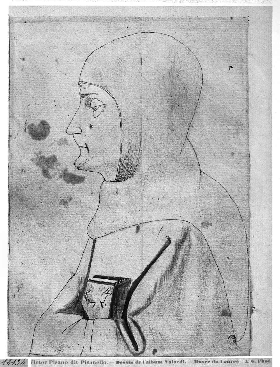 Monk, från The Vallardi Album av Antonio Pisanello