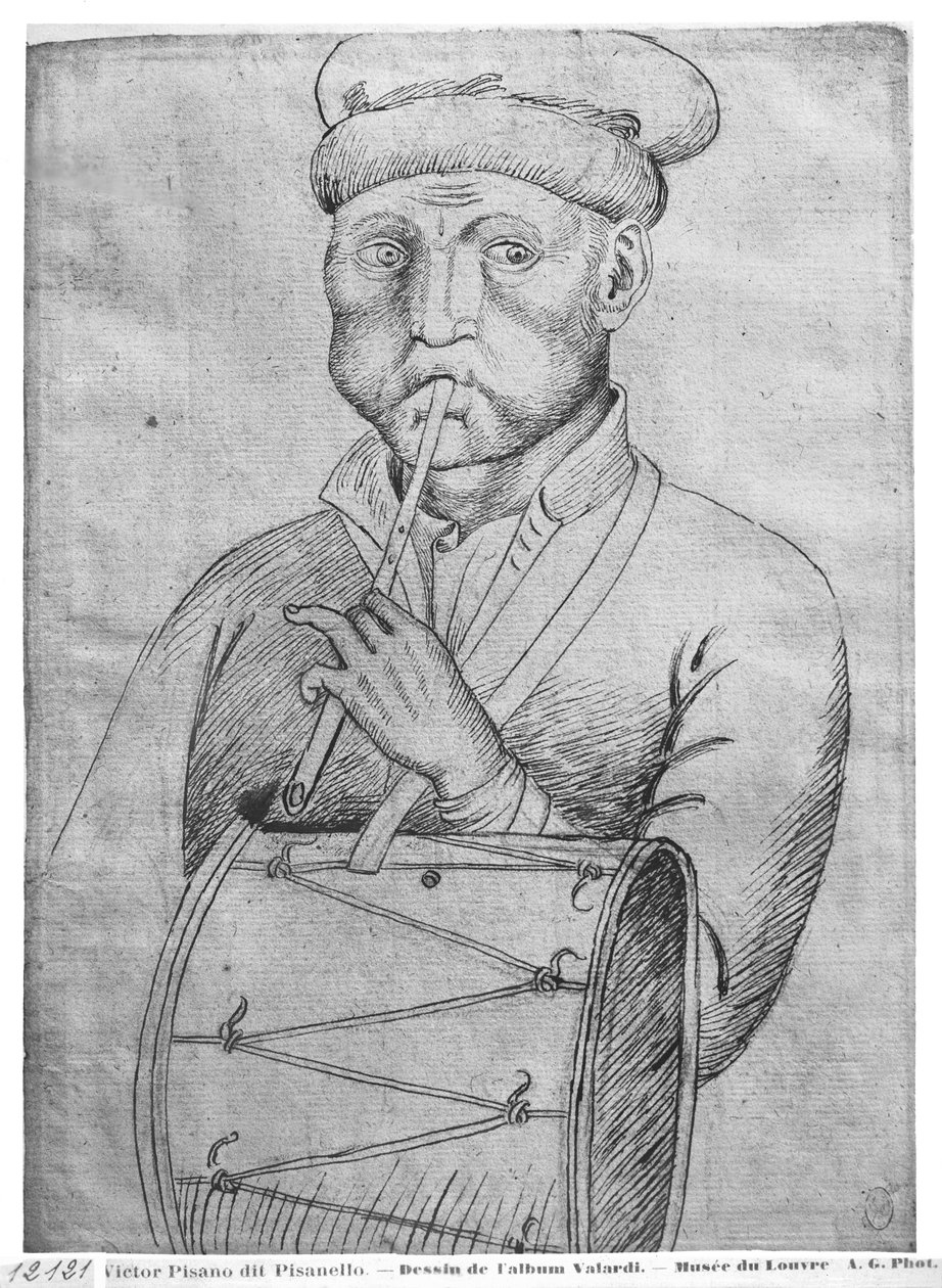 Musiker, från The Vallardi Album av Antonio Pisanello
