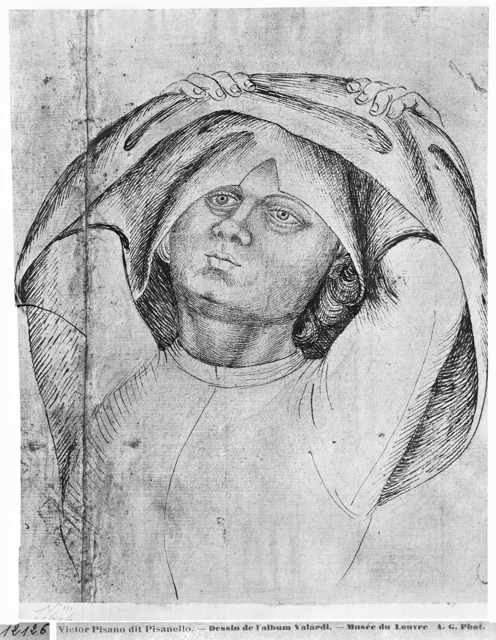 Soldat tager sin ringbrynje af fra The Vallardi Album swed av Antonio Pisanello