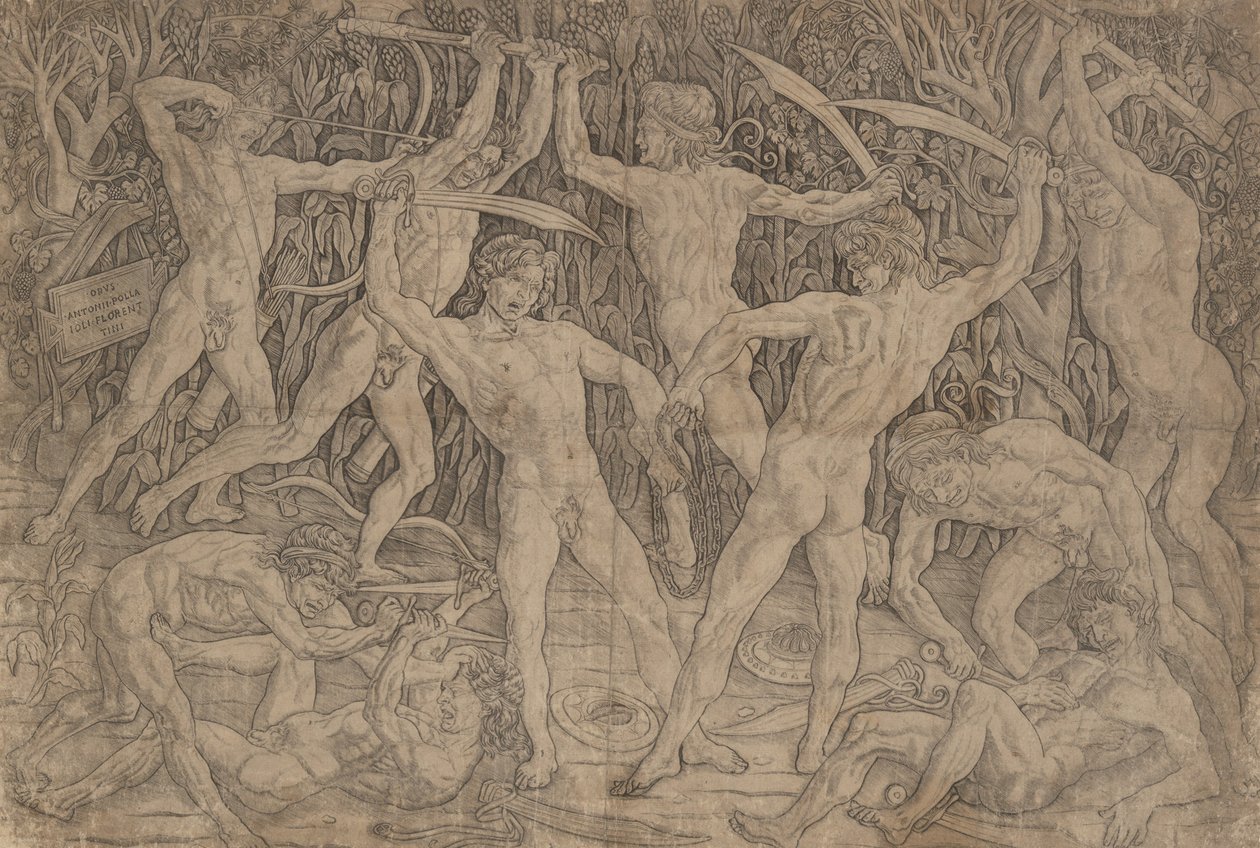 Slaget om tio nakna män, 1465 av Antonio Pollaiuolo