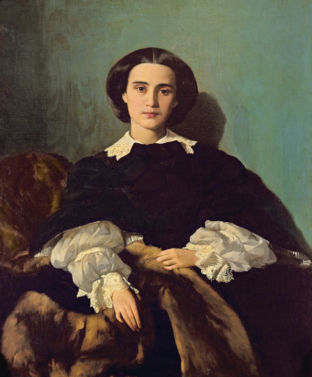 Porträtt av Contessa G. Tempestini, 1854 av Antonio Puccinelli
