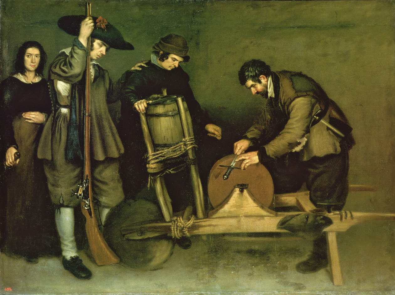 Knivsliparen, 1635-40 av Antonio de Puga