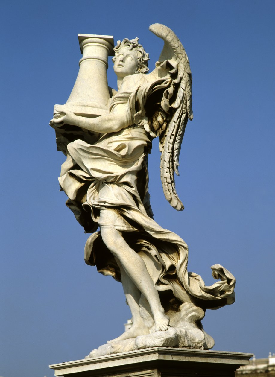 Ängel med kolonnen, c.1669 av Antonio Raggi