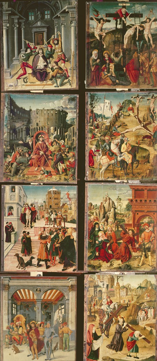Höger panel på Retable of the Passion, 1517-20 (tempera på panel) av Antonio Ronzen