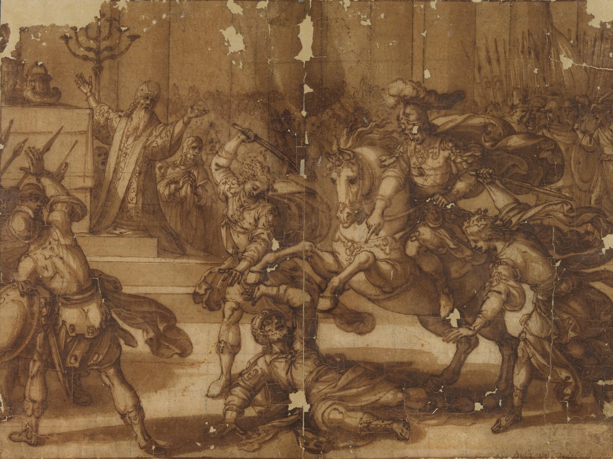 The Expulsion of Heliodorus from the Temple av Antonio Tempesta