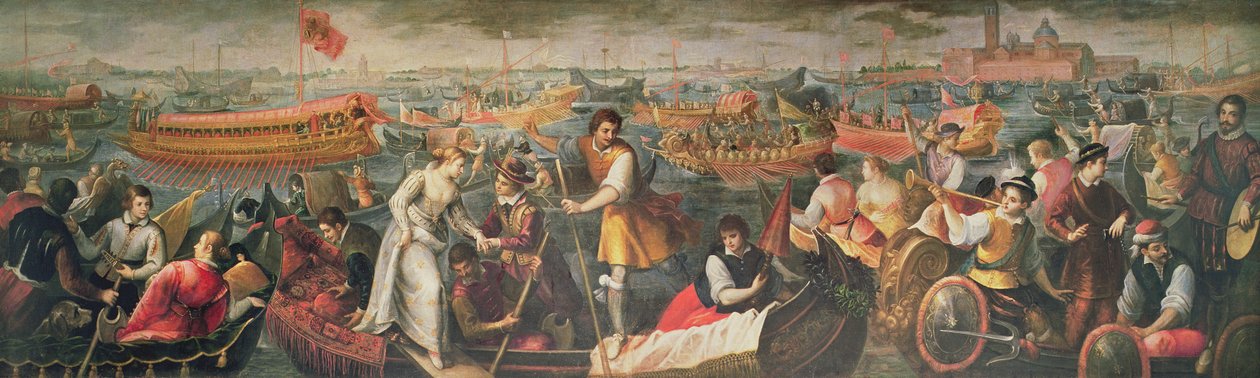 Catarino Cornaros landstigning i Venedig 1489 av Antonio Vassilacchi