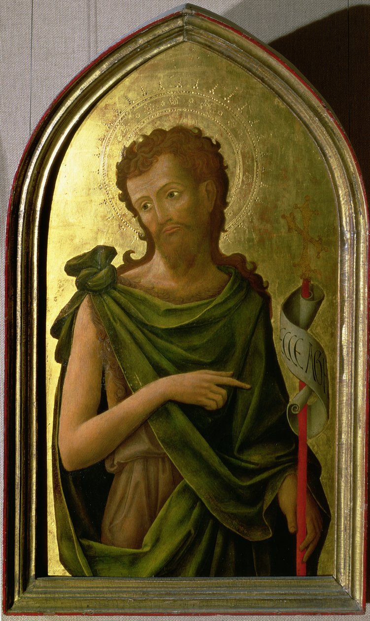 Johannes döparen, panel från en polyptyk borttagen från kyrkan St. Francesco i Padua, 1451 (panel) (se även 72516) av Antonio Vivarini