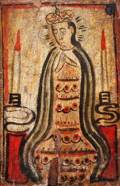 Jungfru av San Juan de los Lagos, ca 1840-45 (tempera på panel) av Antonio (attr. to) Molleno
