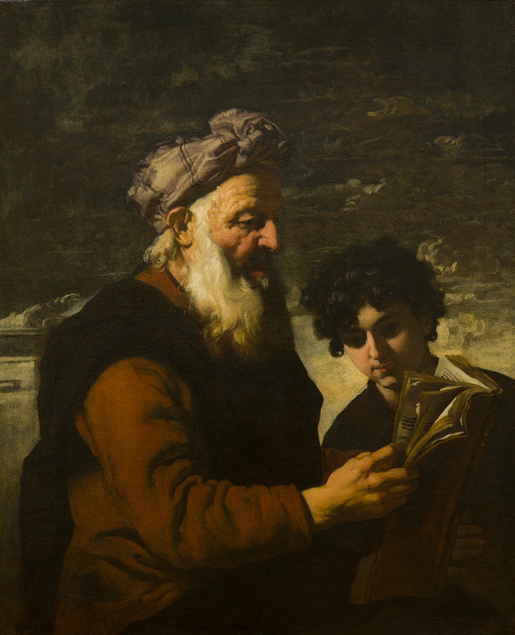 Seneca Instructing Nero, ca 1651-1722 (olja på duk) av Antonio (attr. to) Zanchi