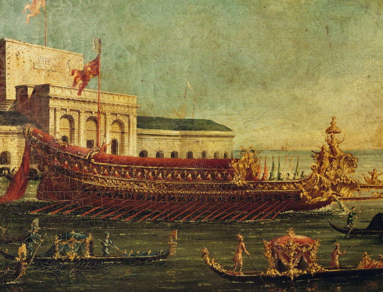 Bucentaur (statlig galär av dogerna i Venedig), Italien av Antonio (studio of) Canaletto